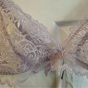 NEW Lise Charmel Crystal Poesie Triangle Bralette Lace elegant france luxe USM